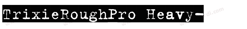 TrixieRoughPro Heavy字体转换